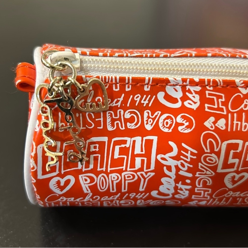 Coach Red and White Poppy Bag